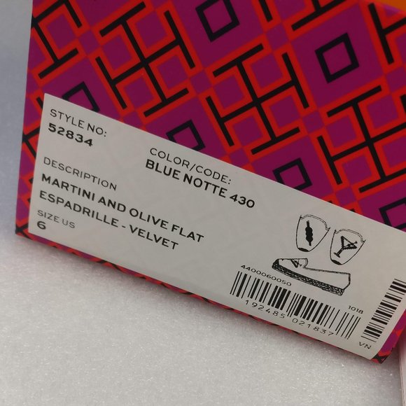 TORY BURCH BLUE NOTTE VELVET MARTINI & OLIVE ESPADRILLE sz6  SMOOTH & SEXY - Picture 3 of 10